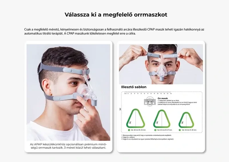 Viatom iBreeze 20A Resvent Auto CPAP / APAP légzéssegítő berendezés felhelyezés